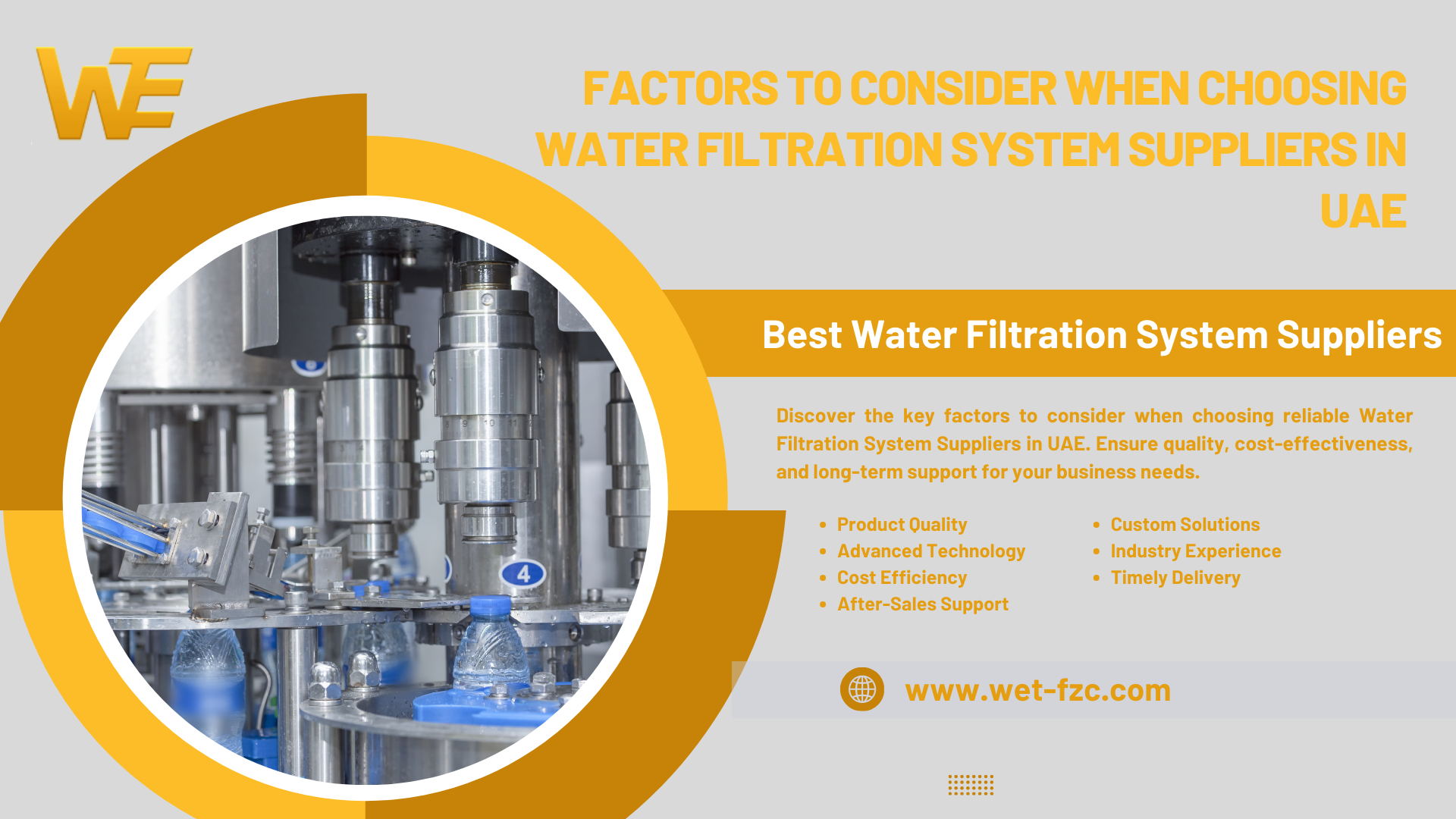 Factors to Consider When Choosing Water Filtration System Suppliers in UAE