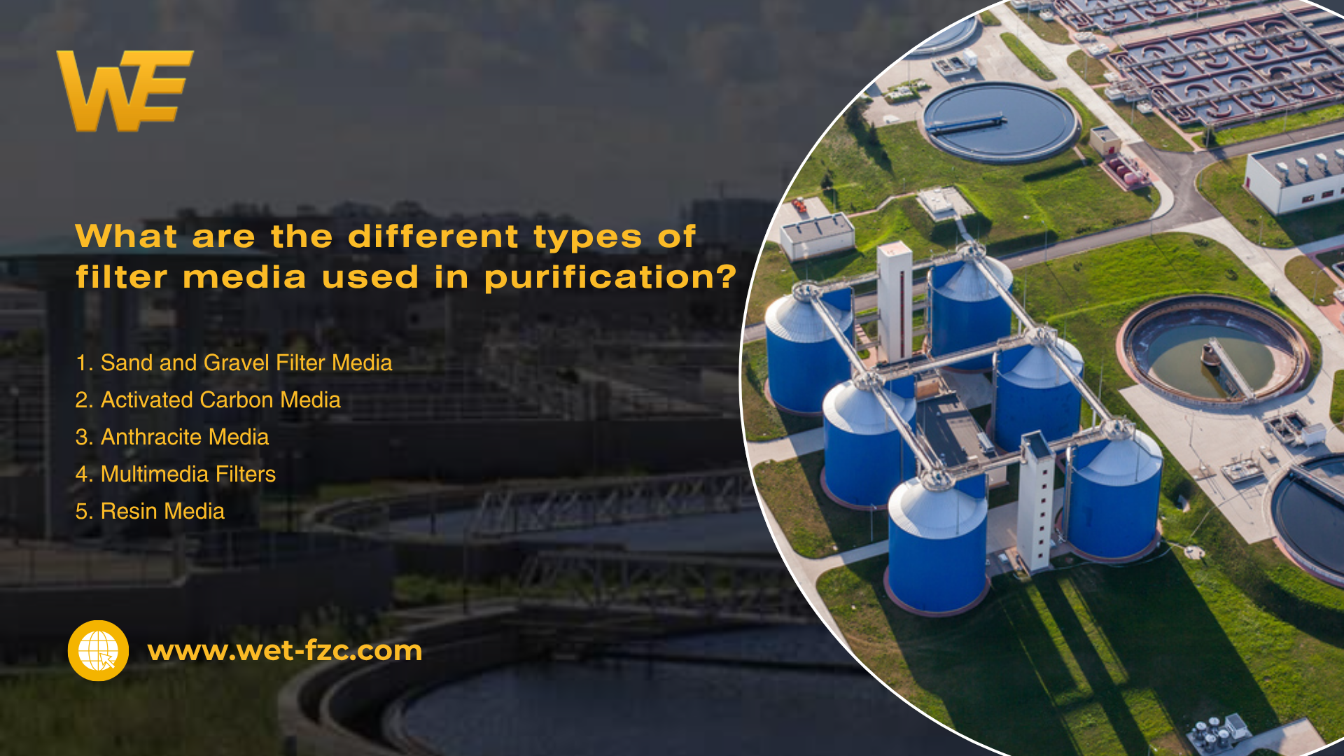 What are the different types of filter media used in purification